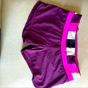 Lululemon Sz 8 purple speed shorts